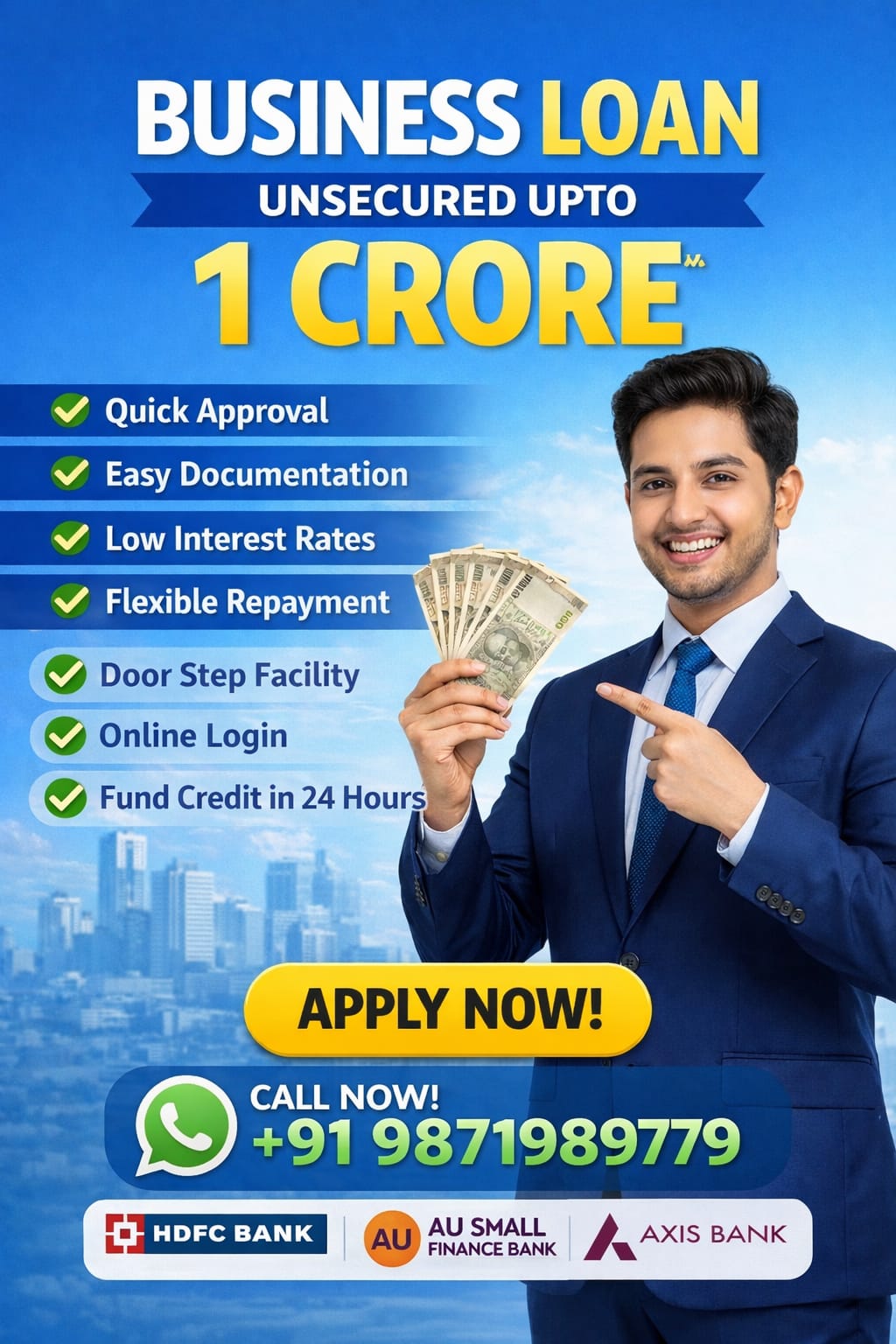 Business loan unsecured upto 1 crore