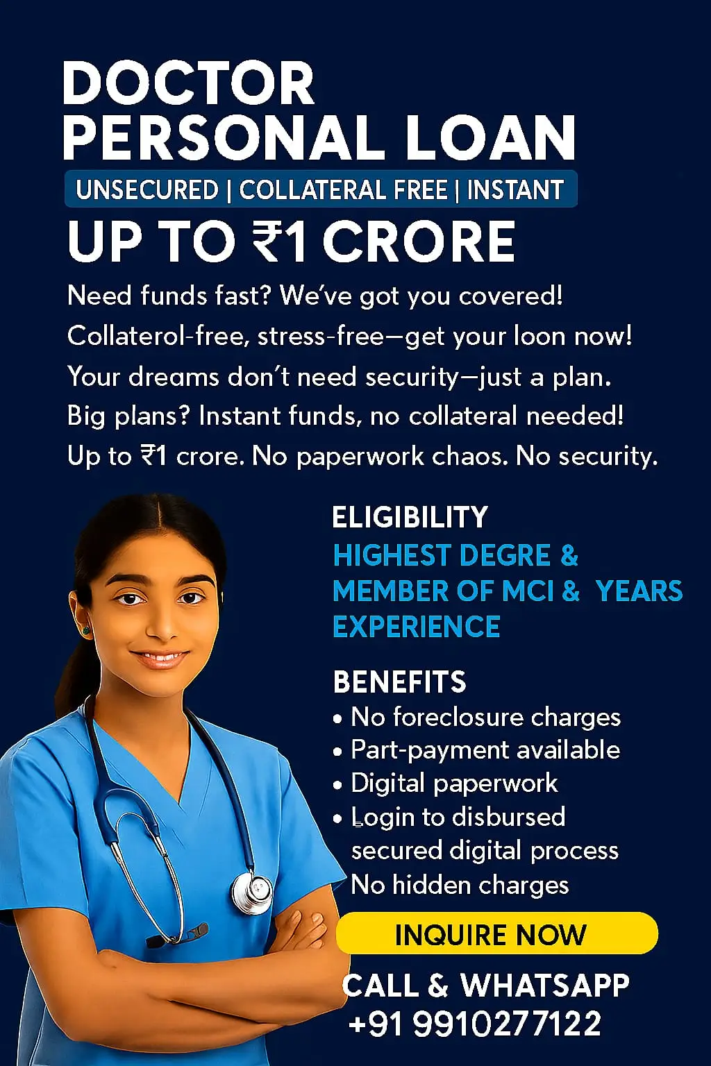 doctor personal loan upto 1 crore