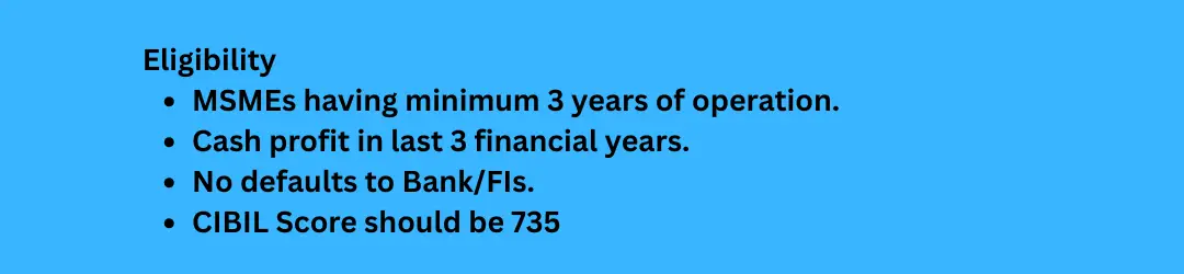 Eligibility machinery loans